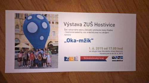 Oka - mžik výstava žáků ZUŠ v Hostivici 1. 6. 2015